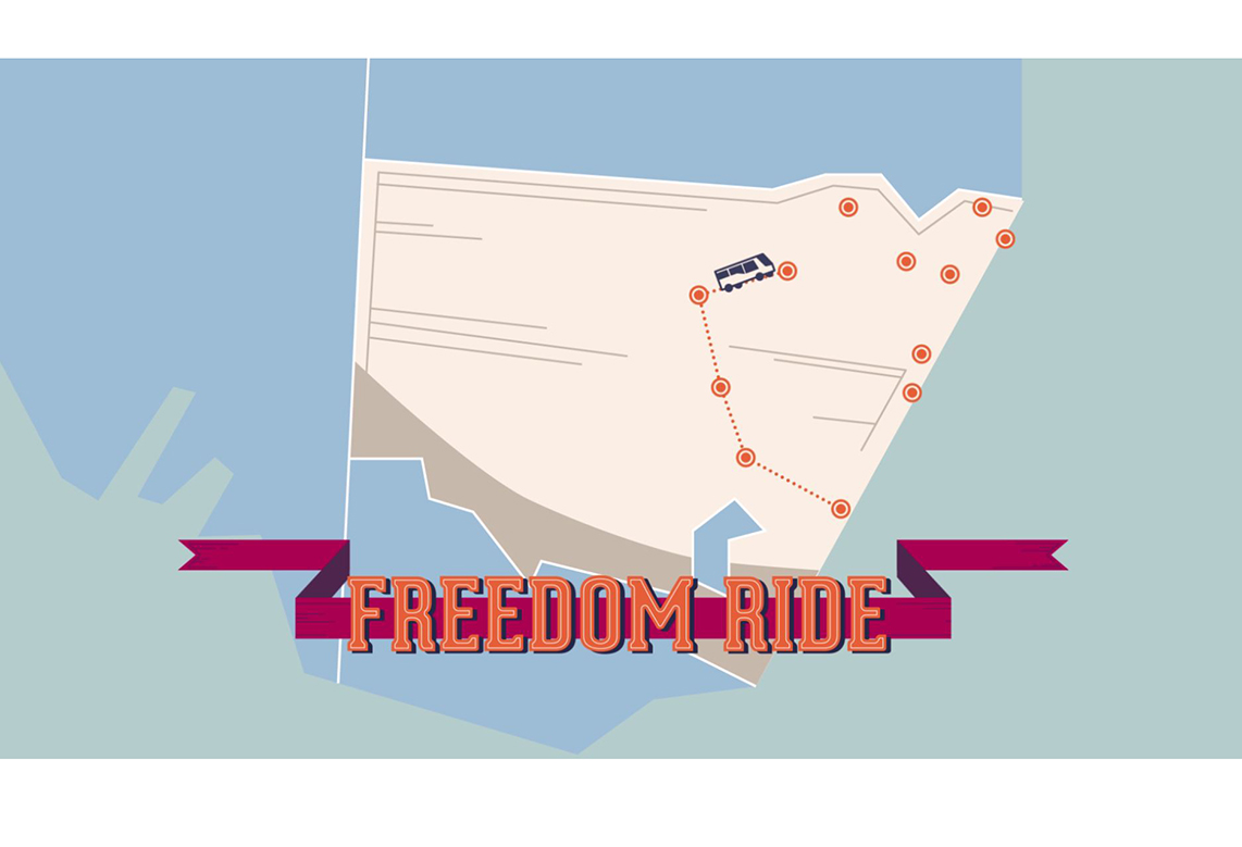 Freedom rides map