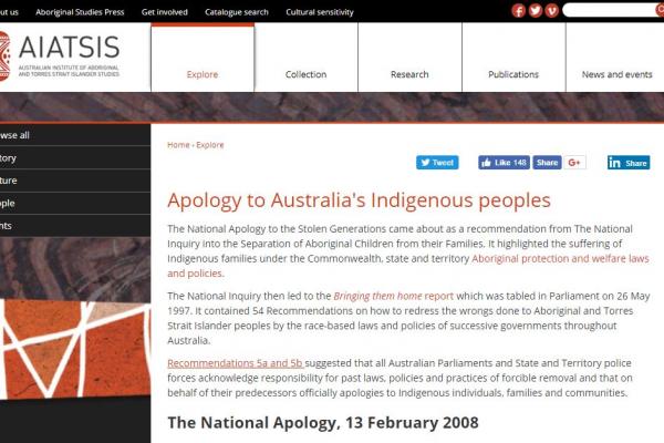 Apology to Australia’s Indigenous Peoples 