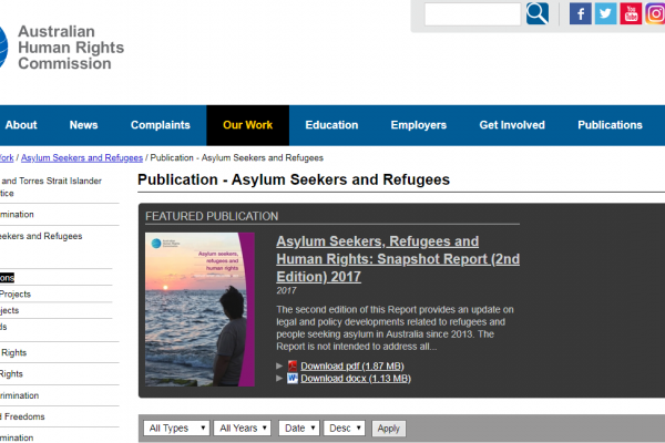 Asylum Seekers, Refugees and Human Rights: Snapshot Report 